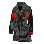 Scary Joker Card Print Women's Bathrobe
