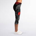 Scary Joker Card Print Women's Capri Leggings