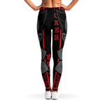 Scary Joker Card Print Women's Leggings