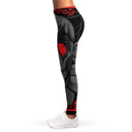 Scary Joker Card Print Women's Leggings