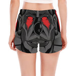 Scary Joker Card Print Women's Split Running Shorts