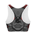 Scary Joker Card Print Women's Sports Bra
