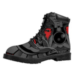 Scary Joker Card Print Work Boots