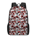 Scary Red Eyeball Pattern Print 17 Inch Backpack