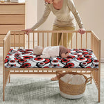 Scary Red Eyeball Pattern Print Baby Crib Sheet