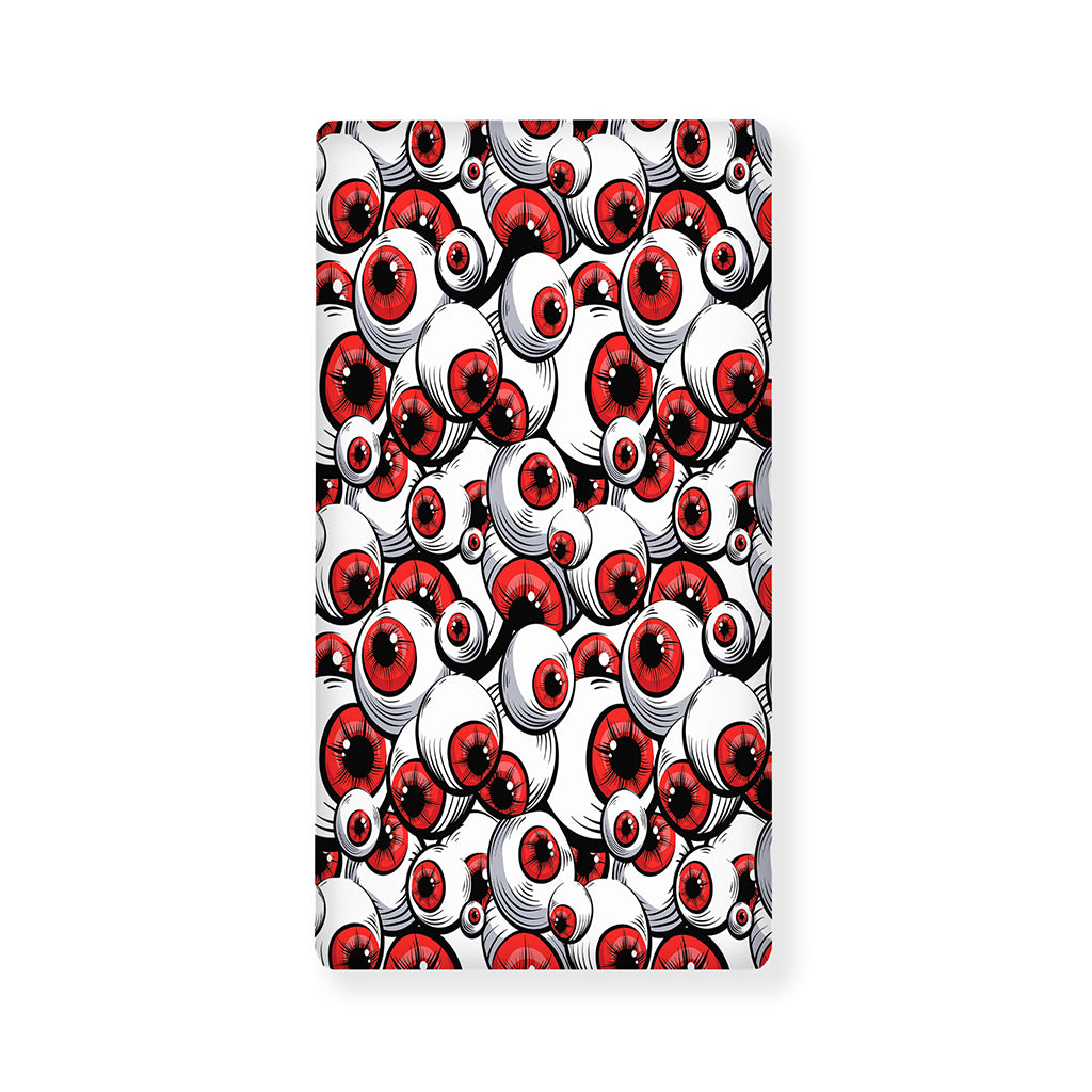 Scary Red Eyeball Pattern Print Baby Crib Sheet