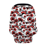 Scary Red Eyeball Pattern Print Baby Seat Cover