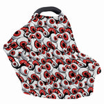 Scary Red Eyeball Pattern Print Baby Seat Cover