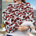 Scary Red Eyeball Pattern Print Baby Seat Cover