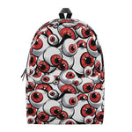 Scary Red Eyeball Pattern Print Backpack