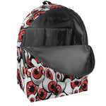 Scary Red Eyeball Pattern Print Backpack