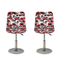 Scary Red Eyeball Pattern Print Bar Stool Covers