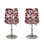 Scary Red Eyeball Pattern Print Bar Stool Covers