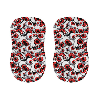 Scary Red Eyeball Pattern Print Bar Stool Covers