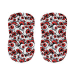 Scary Red Eyeball Pattern Print Bar Stool Covers