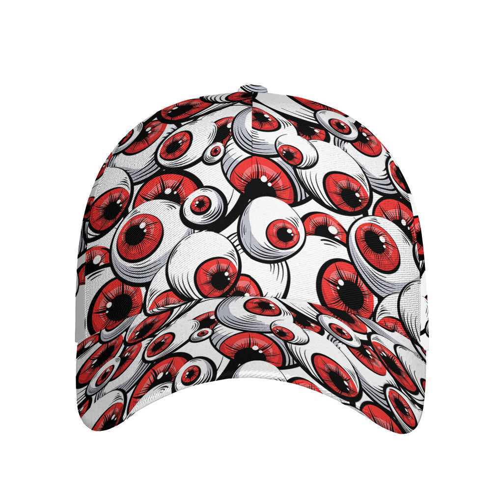 Scary Red Eyeball Pattern Print Baseball Cap