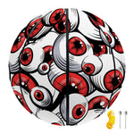 Scary Red Eyeball Pattern Print Basketball