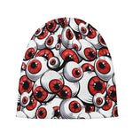 Scary Red Eyeball Pattern Print Beanie