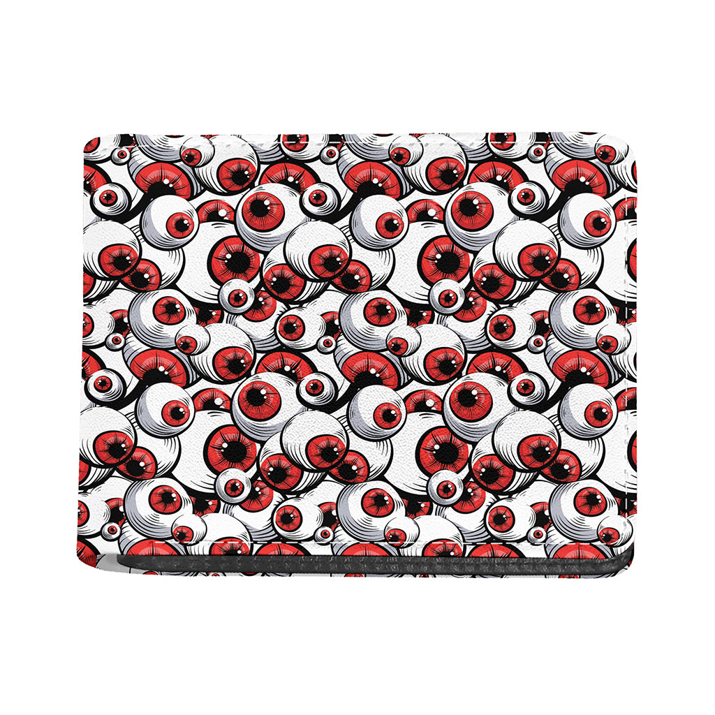 Scary Red Eyeball Pattern Print Bifold Wallet