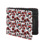 Scary Red Eyeball Pattern Print Bifold Wallet