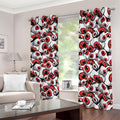 Scary Red Eyeball Pattern Print Dimout Grommet Curtains