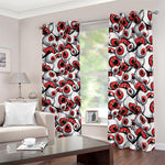 Scary Red Eyeball Pattern Print Blackout Grommet Curtains