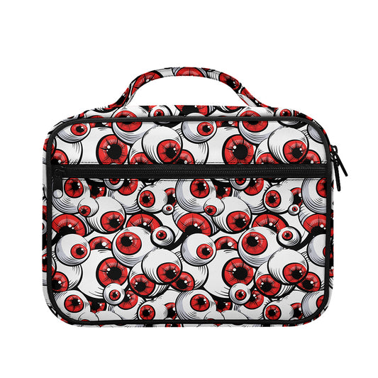 Scary Red Eyeball Pattern Print Briefcase Bible Bag