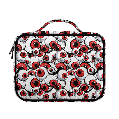 Scary Red Eyeball Pattern Print Briefcase Bible Bag