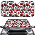 Scary Red Eyeball Pattern Print Car Windshield Sun Shade