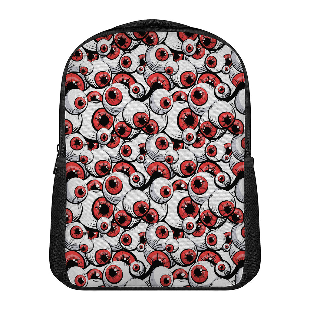 Scary Red Eyeball Pattern Print Casual Backpack
