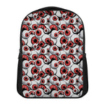 Scary Red Eyeball Pattern Print Casual Backpack