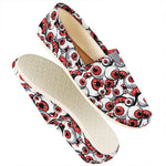 Scary Red Eyeball Pattern Print Casual Shoes