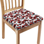 Scary Red Eyeball Pattern Print Chair Cushion Cover