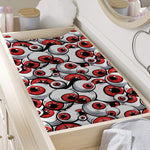 Scary Red Eyeball Pattern Print Changing Pad Cover