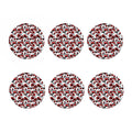 Scary Red Eyeball Pattern Print Coaster Set