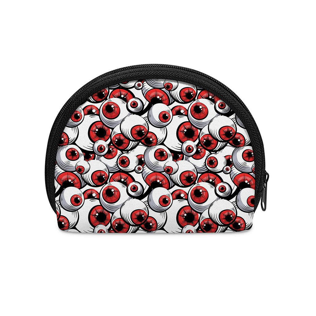 Scary Red Eyeball Pattern Print Coin Purse