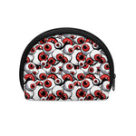 Scary Red Eyeball Pattern Print Coin Purse