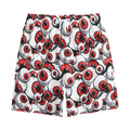 Scary Red Eyeball Pattern Print Cotton Shorts