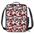 Scary Red Eyeball Pattern Print Crossbody Lunch Bag