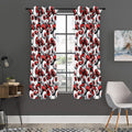 Scary Red Eyeball Pattern Print Grommet Curtain Panels