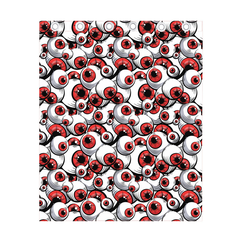 Scary Red Eyeball Pattern Print Curtain