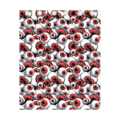 Scary Red Eyeball Pattern Print Curtain