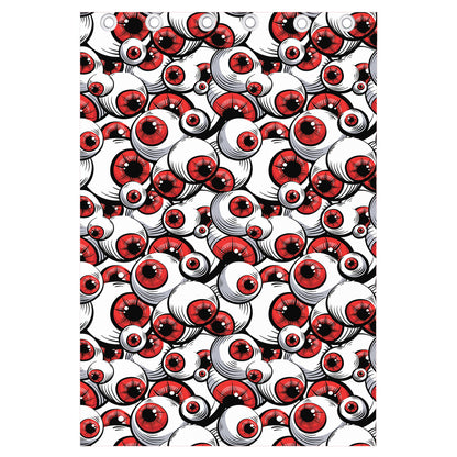 Scary Red Eyeball Pattern Print Curtain