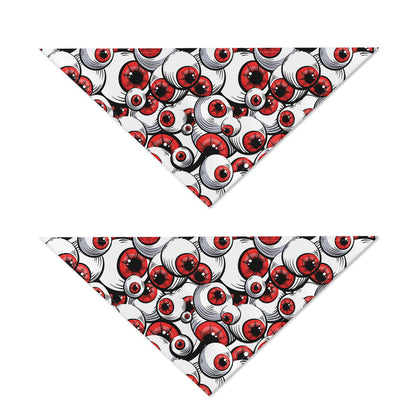 Scary Red Eyeball Pattern Print Dog Bandana