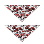 Scary Red Eyeball Pattern Print Dog Bandana