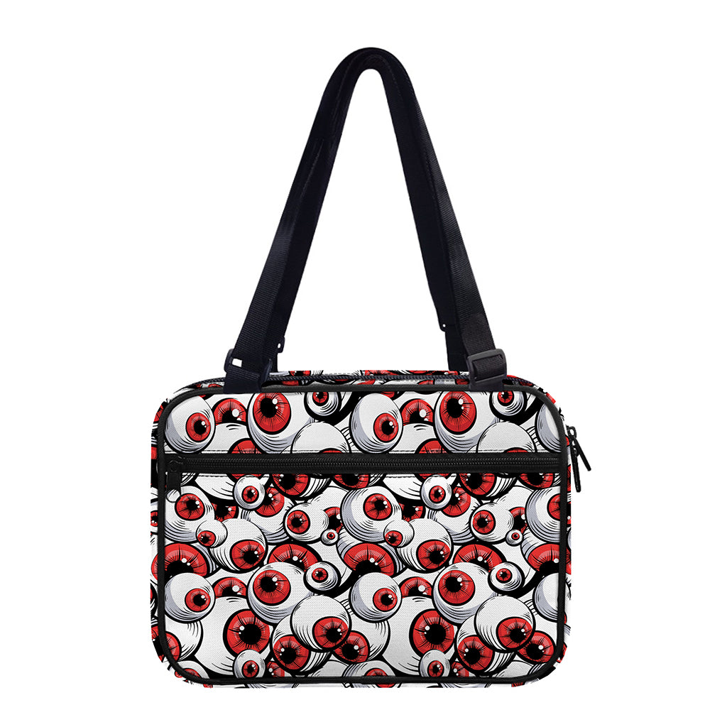 Scary Red Eyeball Pattern Print Double Strap Bible Bag