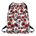 Scary Red Eyeball Pattern Print Drawstring Backpack