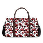 Scary Red Eyeball Pattern Print Duffle Bag