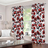 Scary Red Eyeball Pattern Print Extra Wide Grommet Curtains