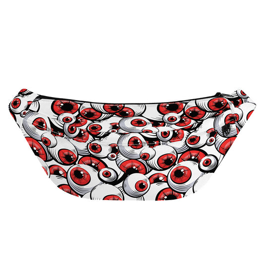 Scary Red Eyeball Pattern Print Fanny Pack